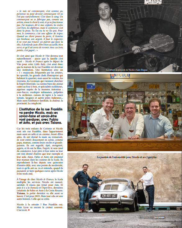 ARTICLE LYON PEOPLE Janvier 2025: la saga lyonnaise de Nicolo Morreale