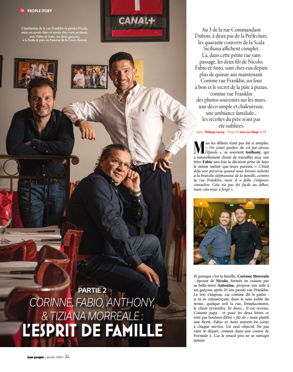 ARTICLE LYON PEOPLE Janvier 2025: la saga lyonnaise de Nicolo Morreale